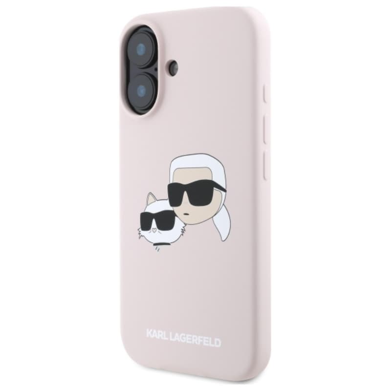 Karl Lagerfeld Silicone Double Heads Print MagSafe - Case iPhone 16 (pink) 2