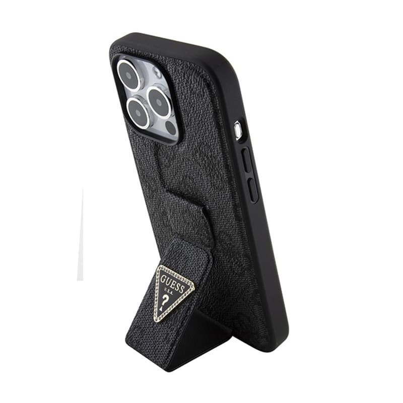 Guess Grip Stand 4G Triangle Strass Logo - iPhone 15 Pro Case (black) 2