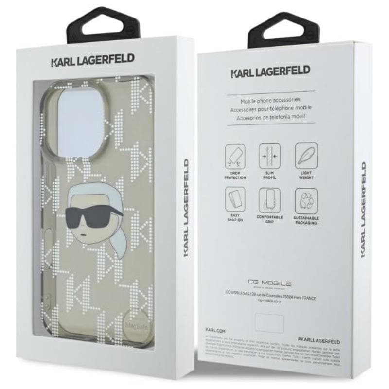 Karl Lagerfeld IML Karl Head Electroplated - Case for iPhone 16 Pro Max (black) 8
