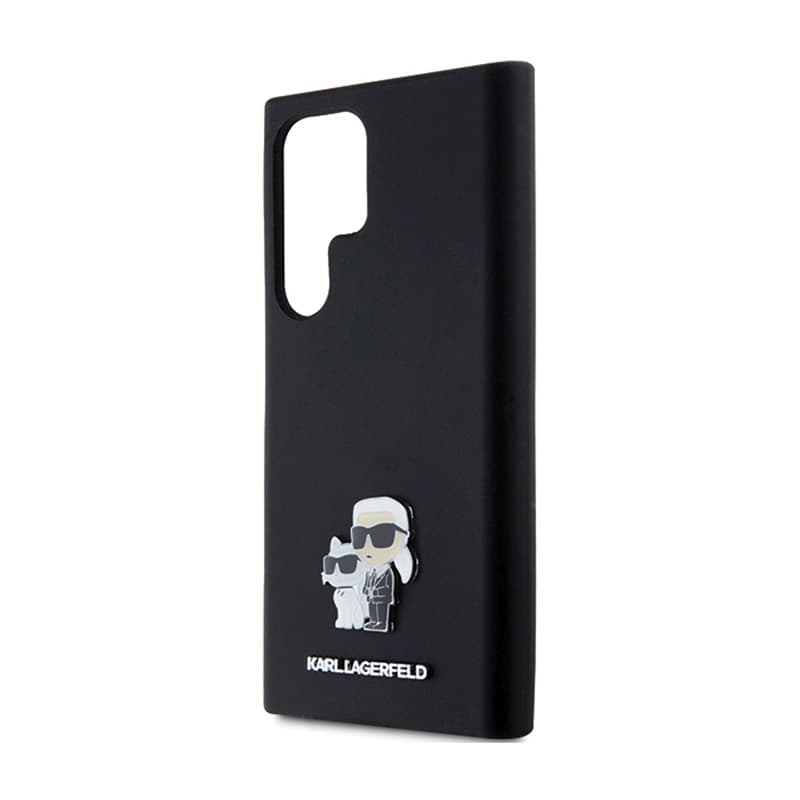 Karl Lagerfeld Silicone Karl & Choupette Metal Pin - Case Samsung Galaxy S24 Ultra (czarny) 6