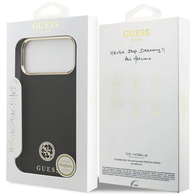 Guess Grained Strass Logo MagSafe - Case iPhone 17 Pro Max (black) 8