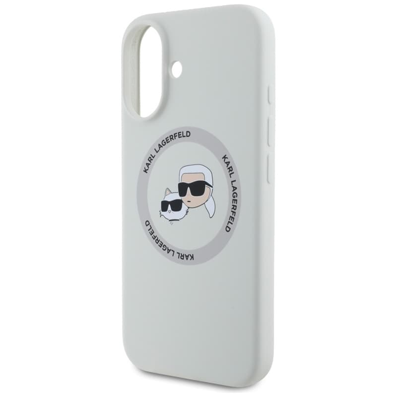 Karl Lagerfeld Silicone Double Heads And Circle MagSafe - Case for iPhone 16 (beige) 6