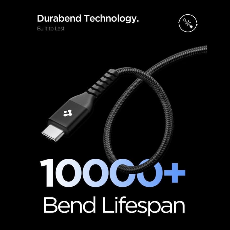 Spigen EB10010CCA Essential - USB-C to USB-C Cable 100W 1m (Black) 5