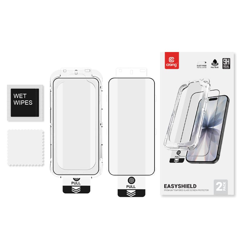 Crong EasyShield 2-Pack – Tempered Glass for iPhone 17e / 16e / 14 / 13 / 13 Pro (2 pieces) 2
