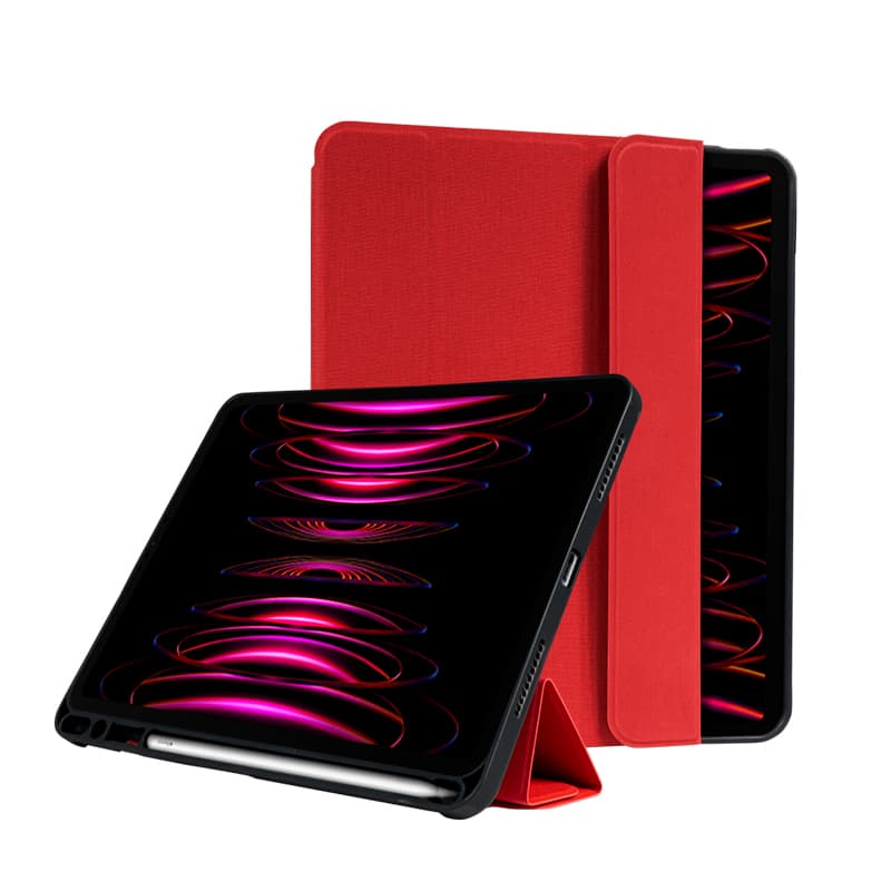Crong FlexFolio – iPad Air 11” (2026-2024) / iPad Air 10.9” (5th-4th gen.) / iPad Pro 11" (2022-2021) Case with Apple Pencil (Red) 1