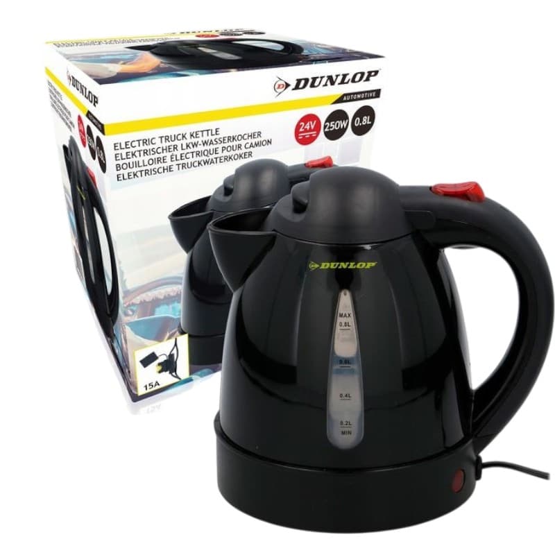 Dunlop - Car Kettle for Bus/Truck 0.8 L 24V 250W (Black) 2