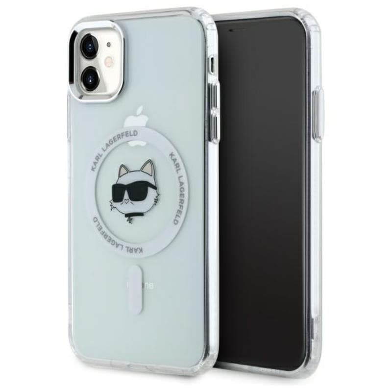 Karl Lagerfeld IML Metal Choupette Head MagSafe - Case for iPhone 11 (White) 1