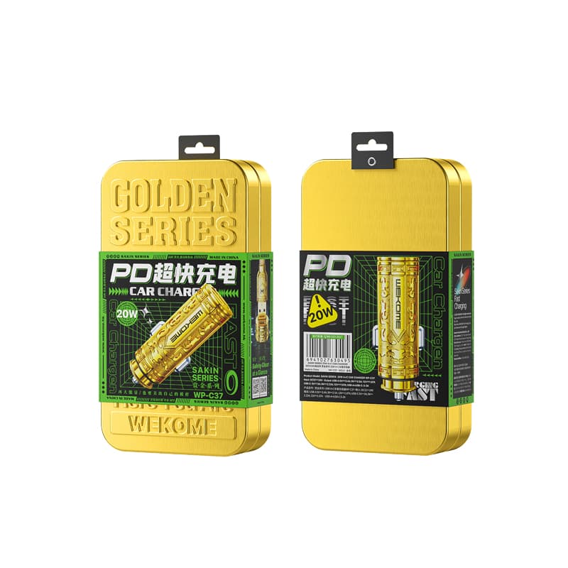 WEKOME WP-C37 Sakin Series - USB-C & USB-A Fast Charging PD 20W Car Charger (Gold) 3