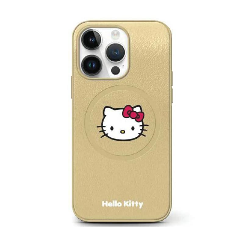 Hello Kitty Leather Kitty Head MagSafe - Case for iPhone 14 Pro (Gold) 1