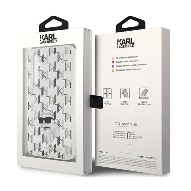 Karl Lagerfeld Monogram Choupette - Samsung Galaxy S23 FE Case (transparent) 7