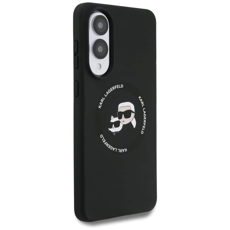 Karl Lagerfeld Silicone Double Heads And Circle MagSafe - Case for Samsung Galaxy S25 Edge (black) 4