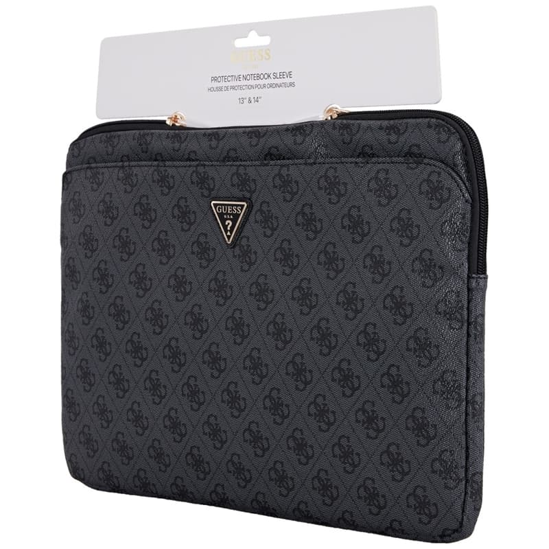 Guess 4G Zipper Pocket Triangle Logo Sleeve - Laptop Sleeve 14" (black) 4