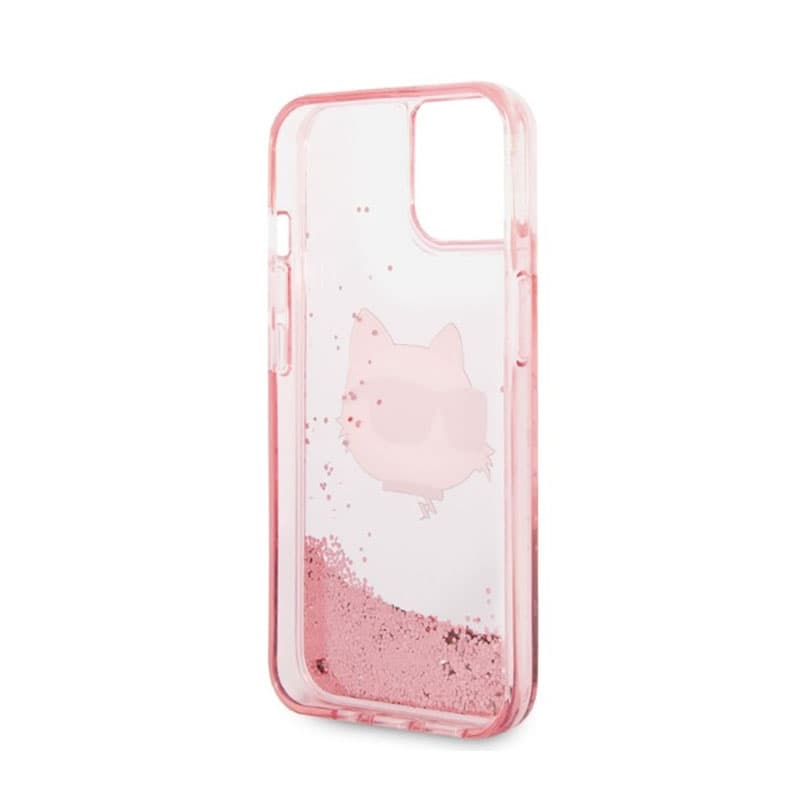 Karl Lagerfeld Liquid Glitter NFT Choupette Head - Case for iPhone 14 Plus (Pink) 7
