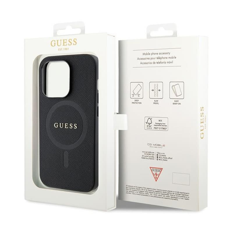 Guess Saffiano MagSafe - iPhone 14 Pro Case (black) 8