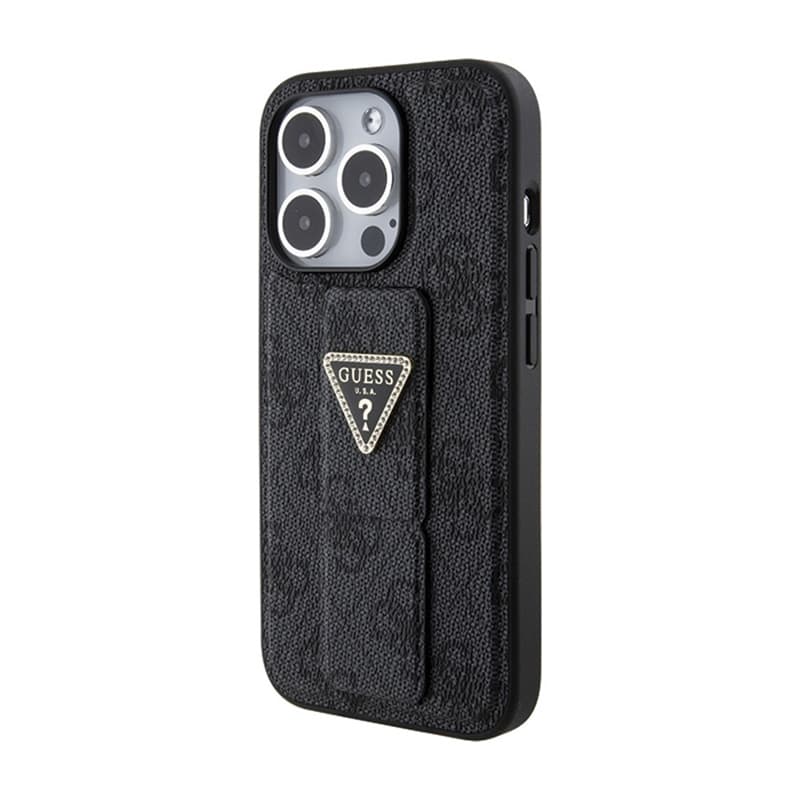 Guess Grip Stand 4G Triangle Strass Logo - iPhone 15 Pro Case (black) 3