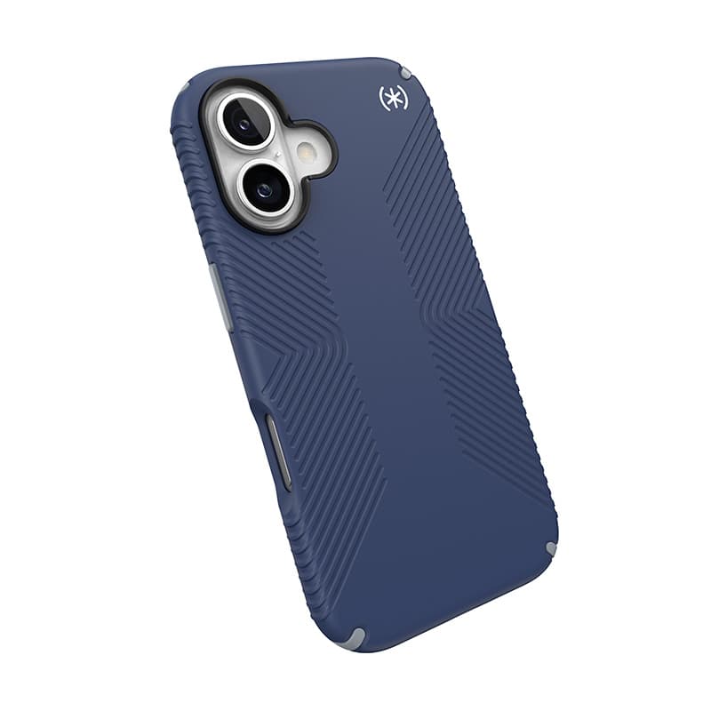 Speck Presidio2 Grip - iPhone 16 Case (Coastal Blue / Dust Gray / White) 8