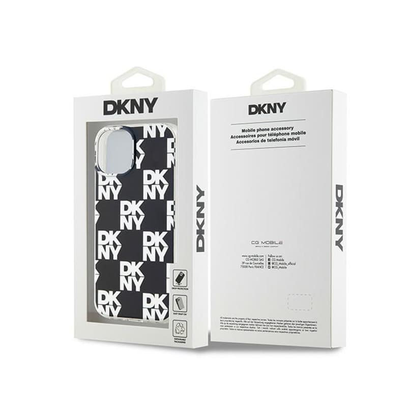 DKNY IML Checkered Mono Pattern - Case for iPhone 15 / 14 / 13 (Black) 8