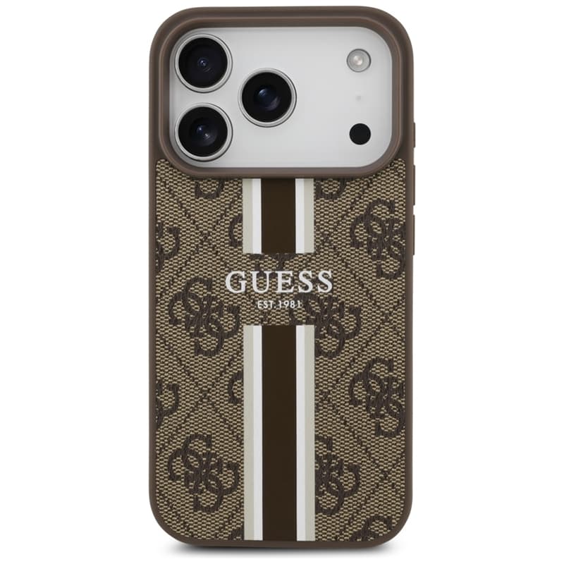 Guess 4G Printed Stripes MagSafe - Case iPhone 17 Pro (brown) 3