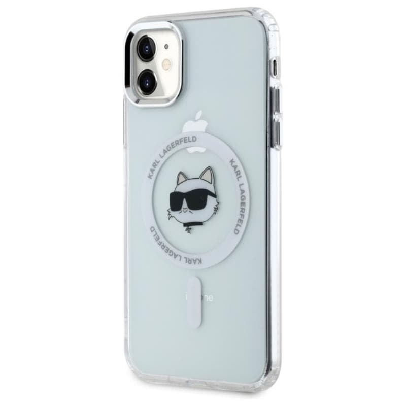 Karl Lagerfeld IML Metal Choupette Head MagSafe - Case for iPhone 11 (White) 2