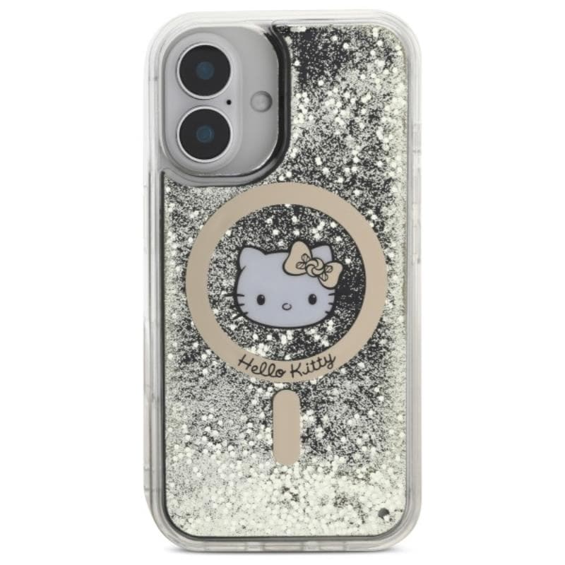 Hello Kitty Liquid Glitter Fever MagSafe - Case for iPhone 16 (black/gold) 3