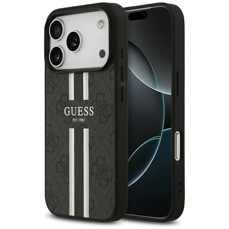 Guess 4G Printed Stripes MagSafe - Case iPhone 17 Pro (black) 1