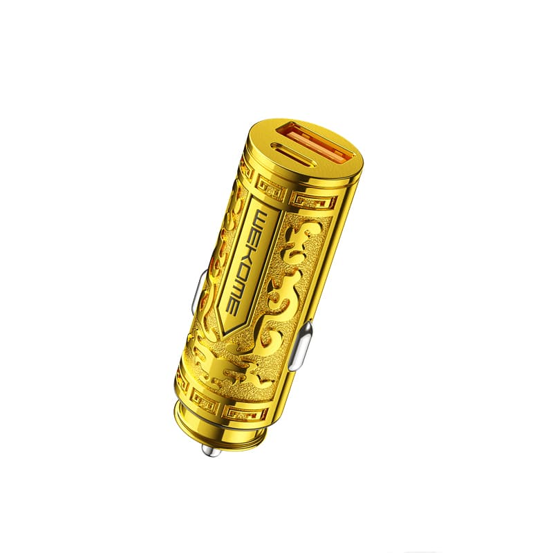 WEKOME WP-C37 Sakin Series - USB-C & USB-A Fast Charging PD 20W Car Charger (Gold) 1