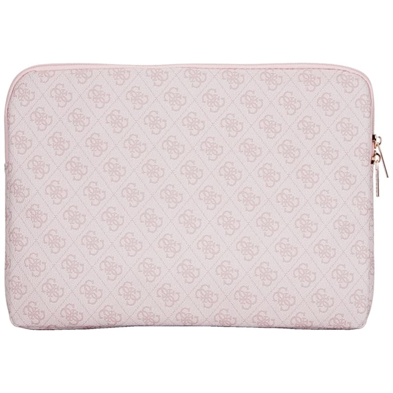 Guess 4G Zipper Pocket Triangle Logo Sleeve - Laptop Sleeve 14" (pink) 2