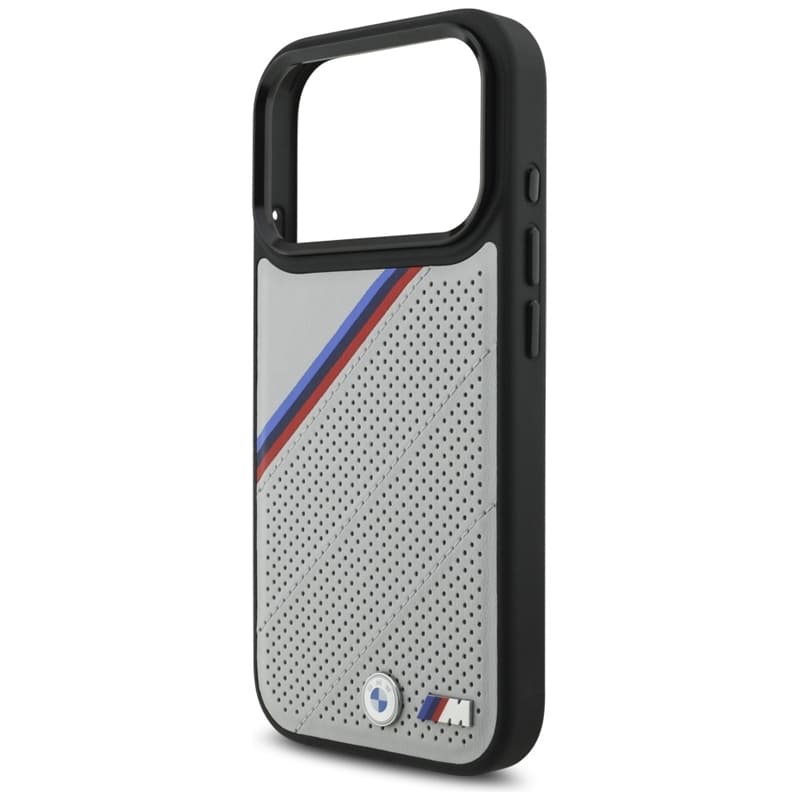 BMW M Tricolor Metal Logo MagSafe - iPhone 17 Pro Case (Gray) 6