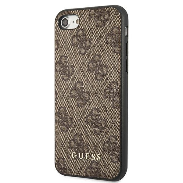Guess 4G Metal Gold Logo - Case for iPhone SE 2022 / SE 2020 / 8 / 7 (brown) 2