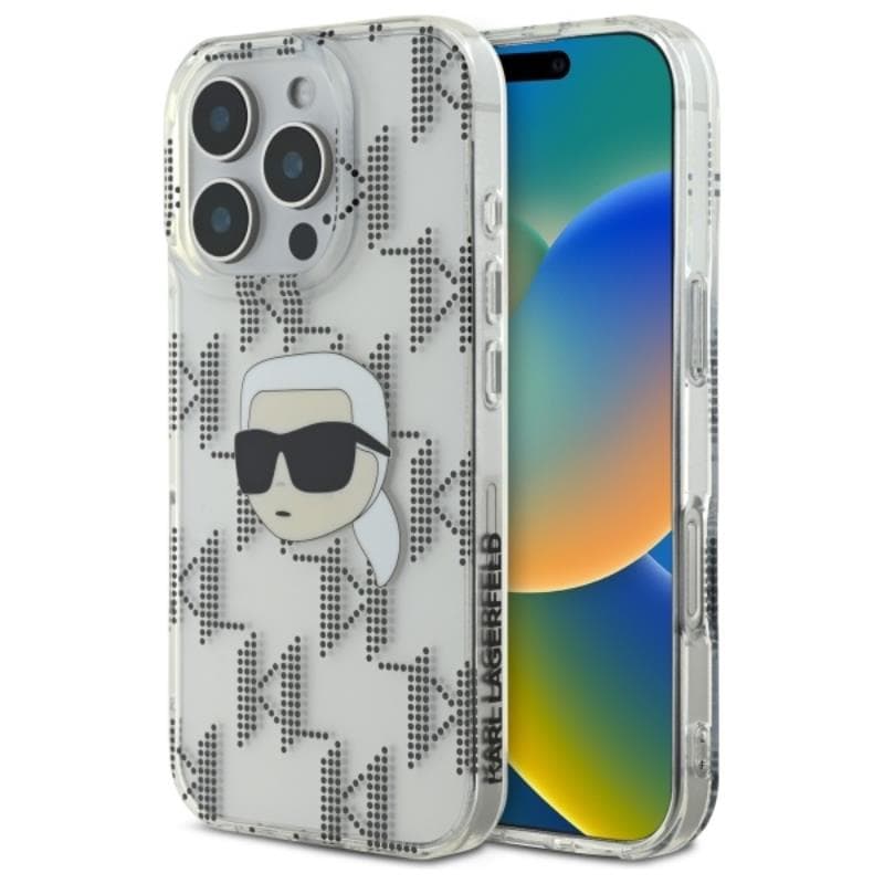 Karl Lagerfeld IML Karl Head Electroplated - Case for iPhone 16 Pro Max (transparent)
