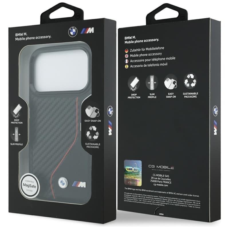 BMW M Carbon Line & Logo MagSafe - Case iPhone 17 Pro (red) 8