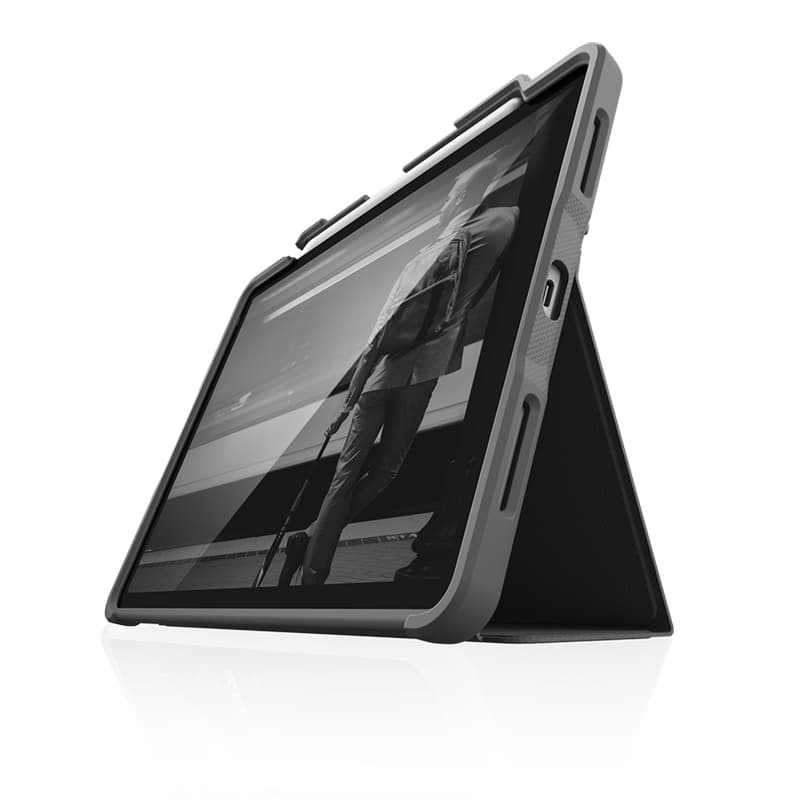 STM Dux Plus - Rugged Case for iPad Air 11” M3 (2025) / M2 (2024) / iPad Air 10.9” (5th-4th gen.) (2022-2020) MIL-STD-810G with Apple Pencil Holder (Black) 1