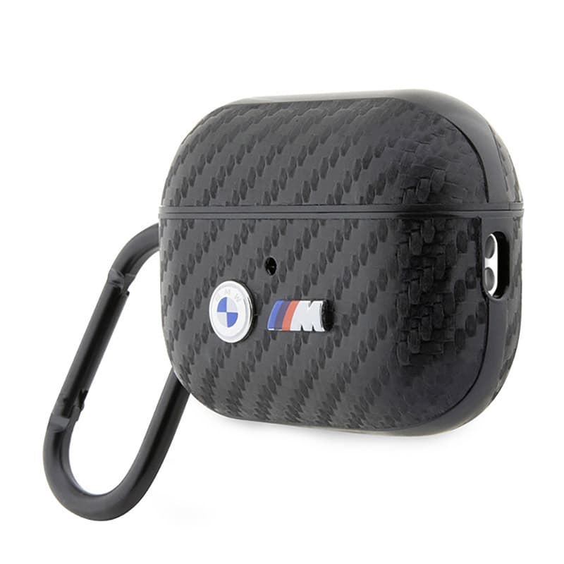 BMW Carbon Double Metal Logo - Case for Apple AirPods Pro 2 (Black) 3