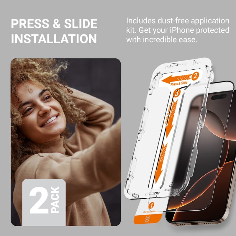Crong EasyShield 2-Pack - Tempered Glass for iPhone 16 Pro Max (2 pieces) 4