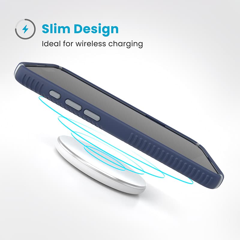 Speck Presidio2 Grip - iPhone 16 Pro Max Case (Coastal Blue / Dust Gray / White) 3