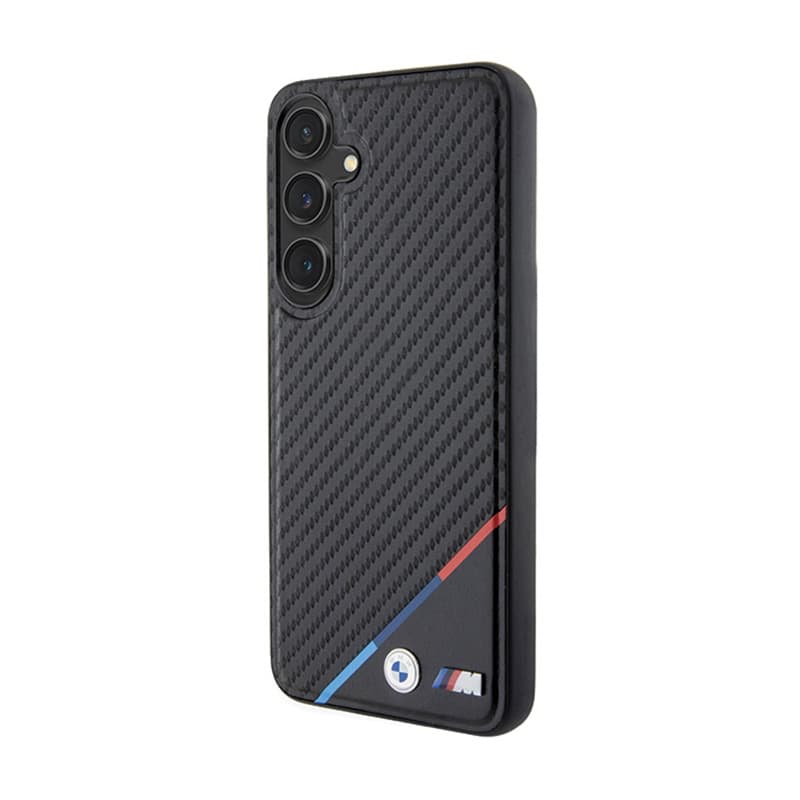 BMW Carbon Tricolor Line MagSafe - Case for Samsung Galaxy S24 (Black) 2