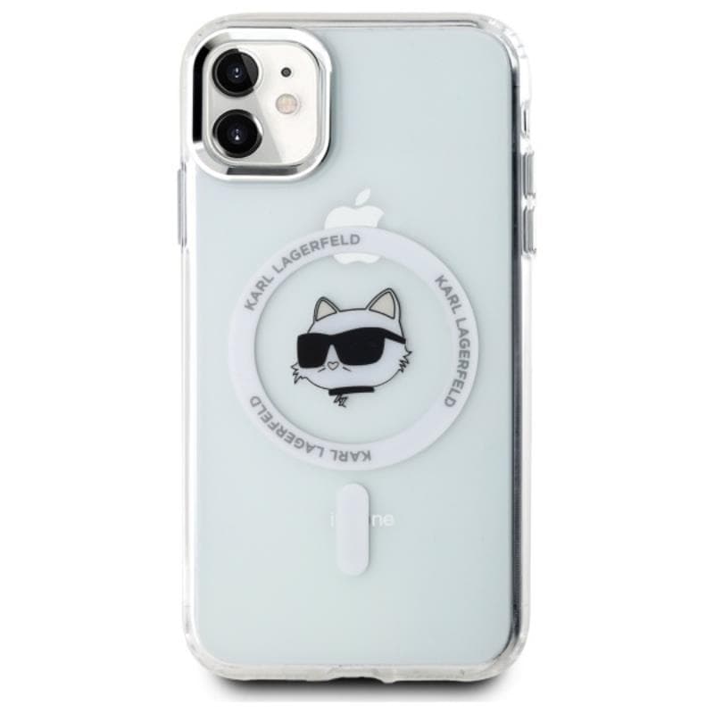 Karl Lagerfeld IML Metal Choupette Head MagSafe - Case for iPhone 11 (White) 3