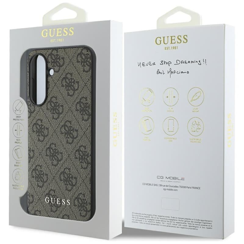 Guess 4G Charms Collection - Case for Samsung Galaxy A36 5G (brown) 7