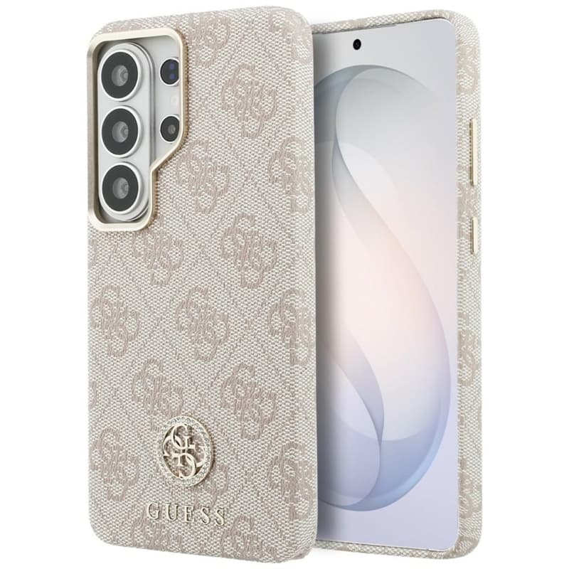 Guess 4G Rhinestone Round Logo MagSafe - Samsung Galaxy S26 Ultra Case (Pink)