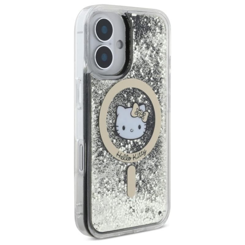 Hello Kitty Liquid Glitter Fever MagSafe - Case for iPhone 16 (black/gold) 4