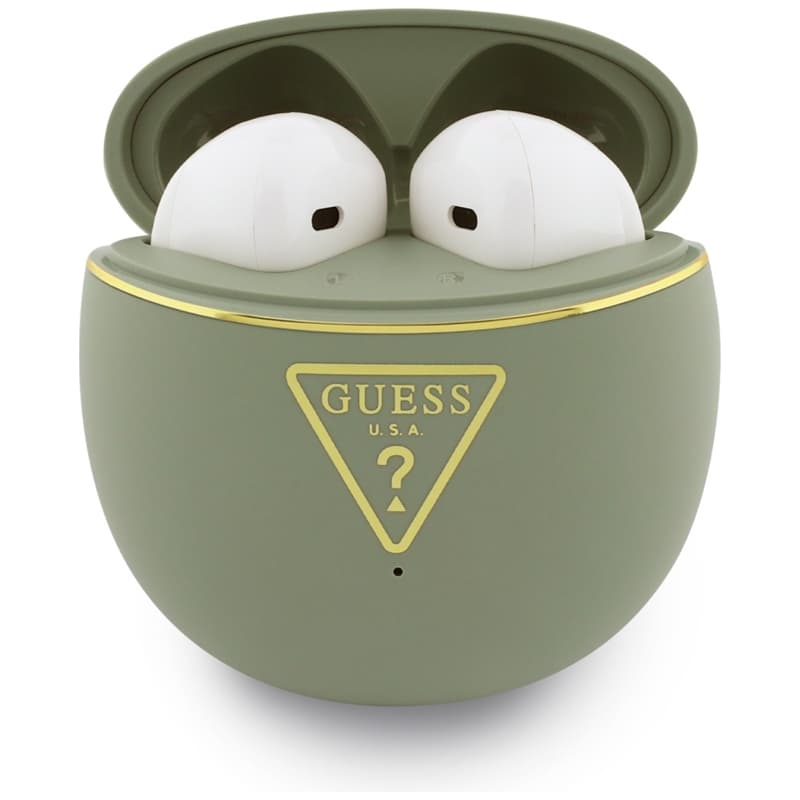 Guess Gold Line Triangle - TWS Bluetooth Headphones + Charging Case (khaki) 2