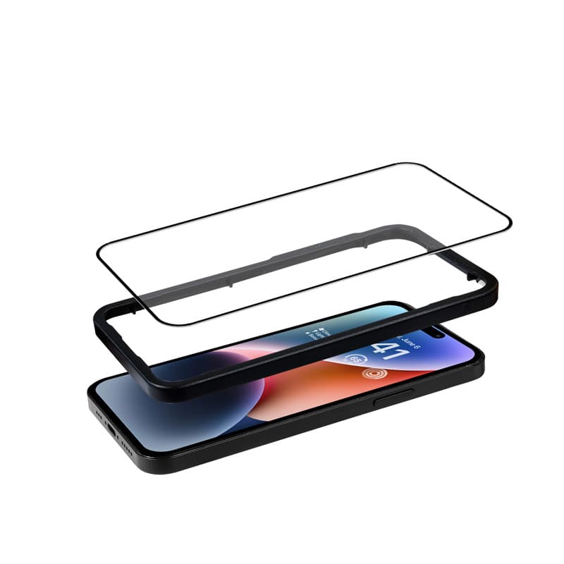 Crong Anti-Bacterial 3D Armor Glass - 9H Tempered Glass for the Full Screen iPhone 14 Pro + Installation Frame 3