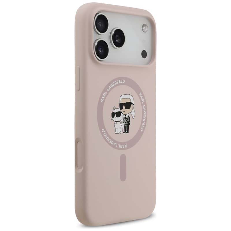 Karl Lagerfeld Silicone Karl & Choupette Ring MagSafe - Case iPhone 17 Pro Max (pink) 4