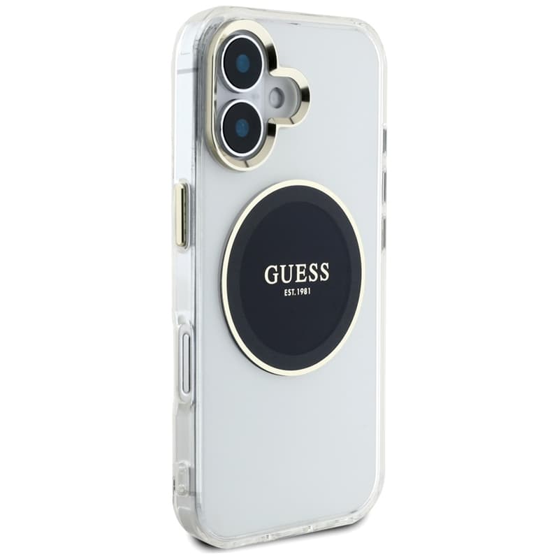 Guess IML Metal Colored Circle Classic Logo MagSafe - Case for iPhone 16 (black) 4