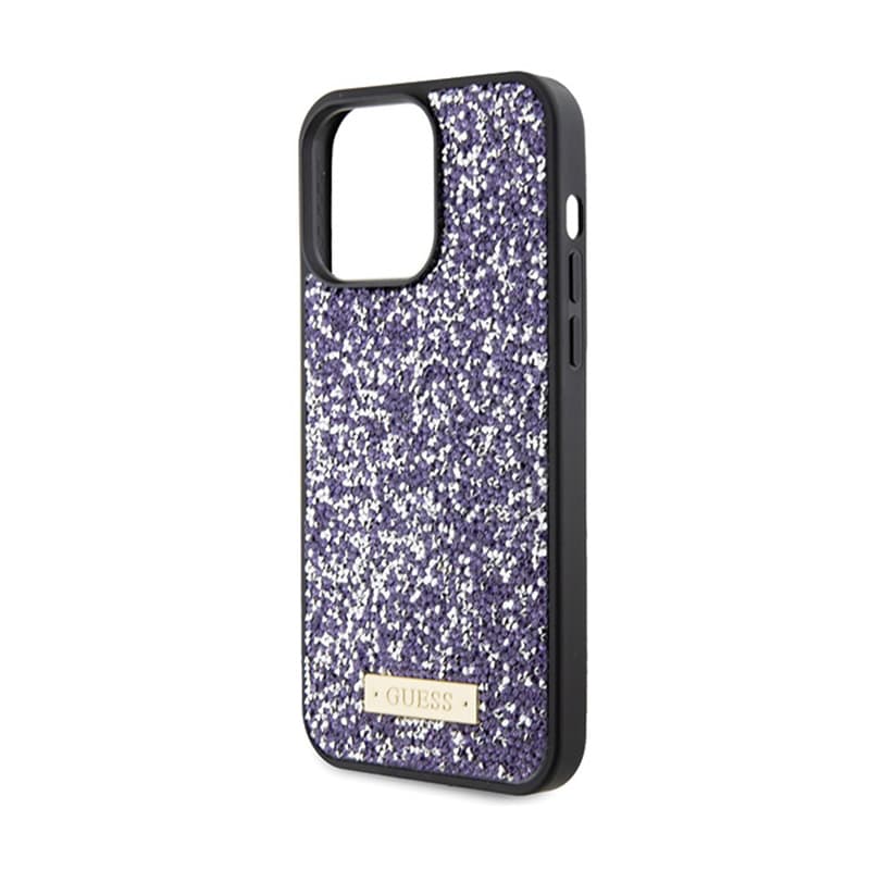 Guess Rhinestone Metal Logo - Case for iPhone 15 Pro (Pink) 6
