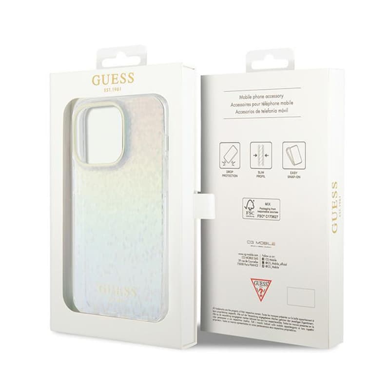 Guess IML Faceted Mirror Disco Iridescent - Case for iPhone 14 Pro Max (Iridescent) 7