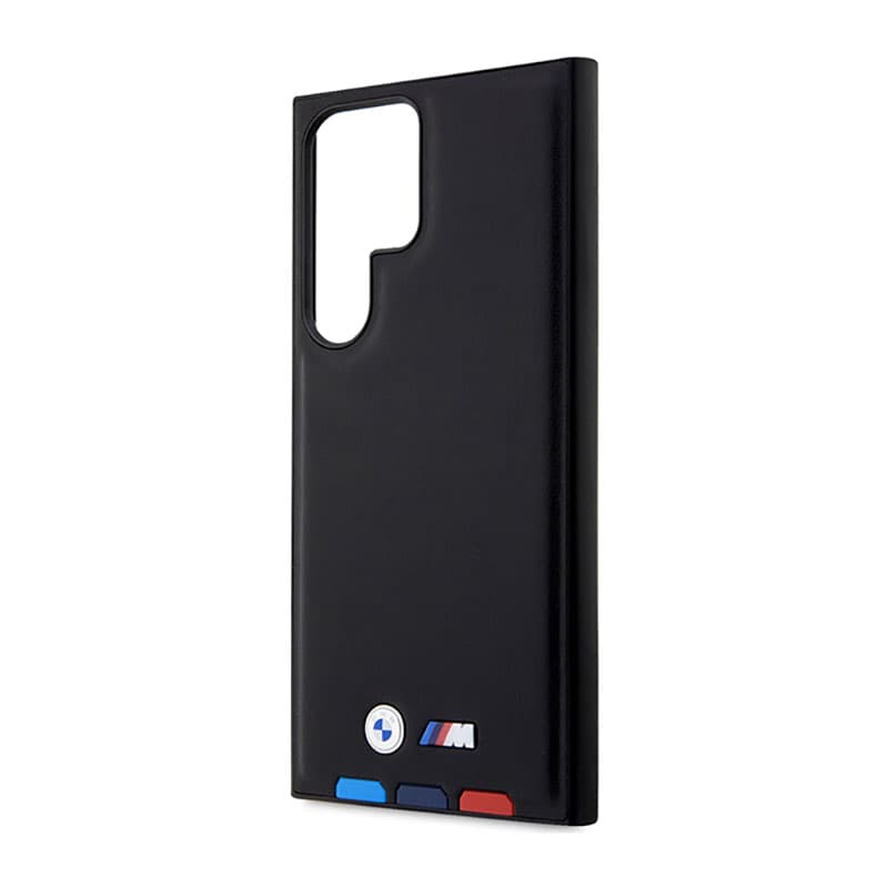BMW Leather Hot Stamp Tricolor - Case for Samsung Galaxy S23 Ultra (Black) 6