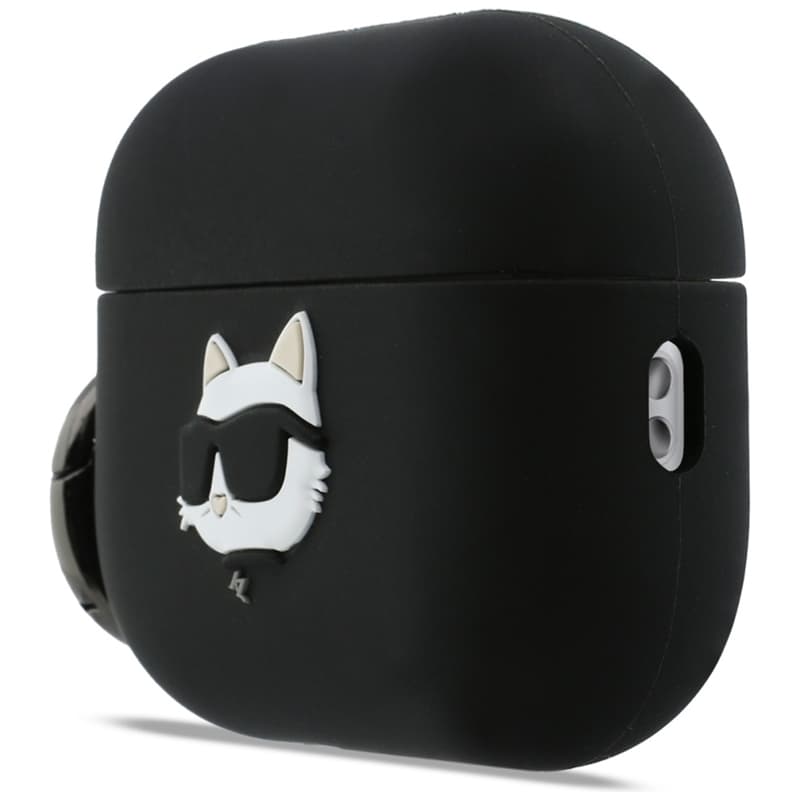 Karl Lagerfeld Silicone Choupette Head 3D - AirPods Pro 3 Case (Black) 2