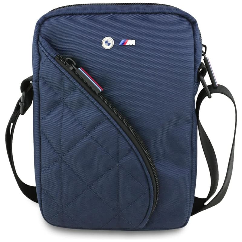 BMW Nylon Pockets & Metal Logo - 8" Tablet Bag (Navy Blue) 1