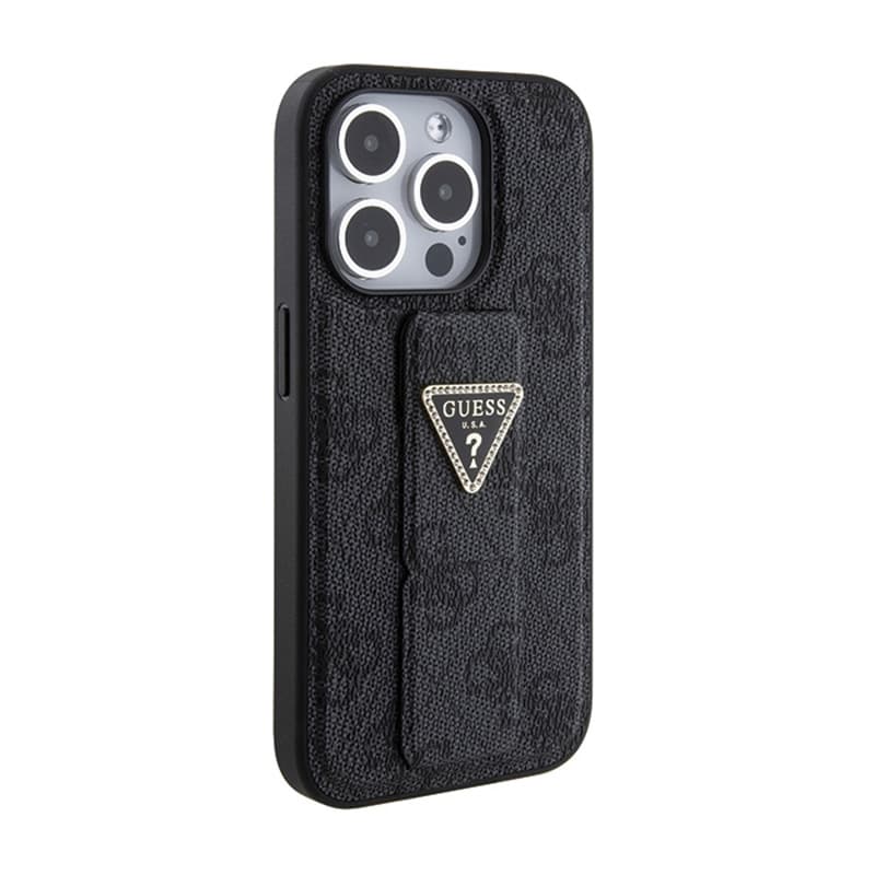 Guess Grip Stand 4G Triangle Strass Logo - iPhone 15 Pro Case (black) 5